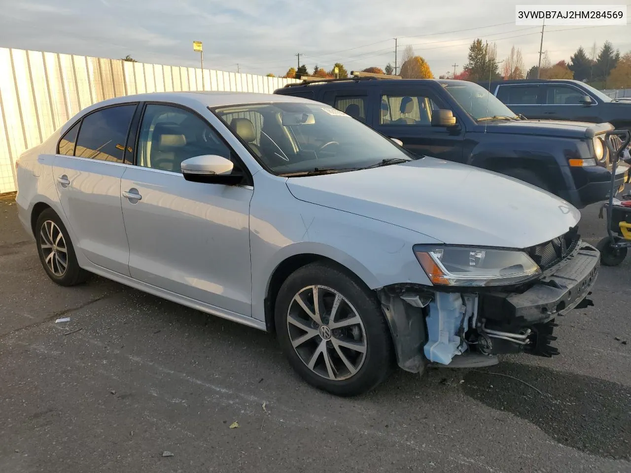 2017 Volkswagen Jetta Se VIN: 3VWDB7AJ2HM284569 Lot: 78917354