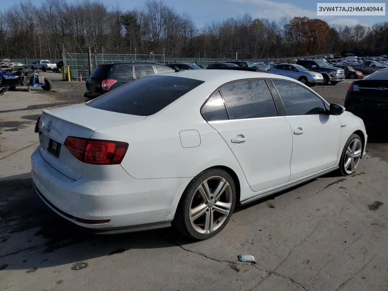 2017 Volkswagen Jetta Gli VIN: 3VW4T7AJ2HM340944 Lot: 78931044