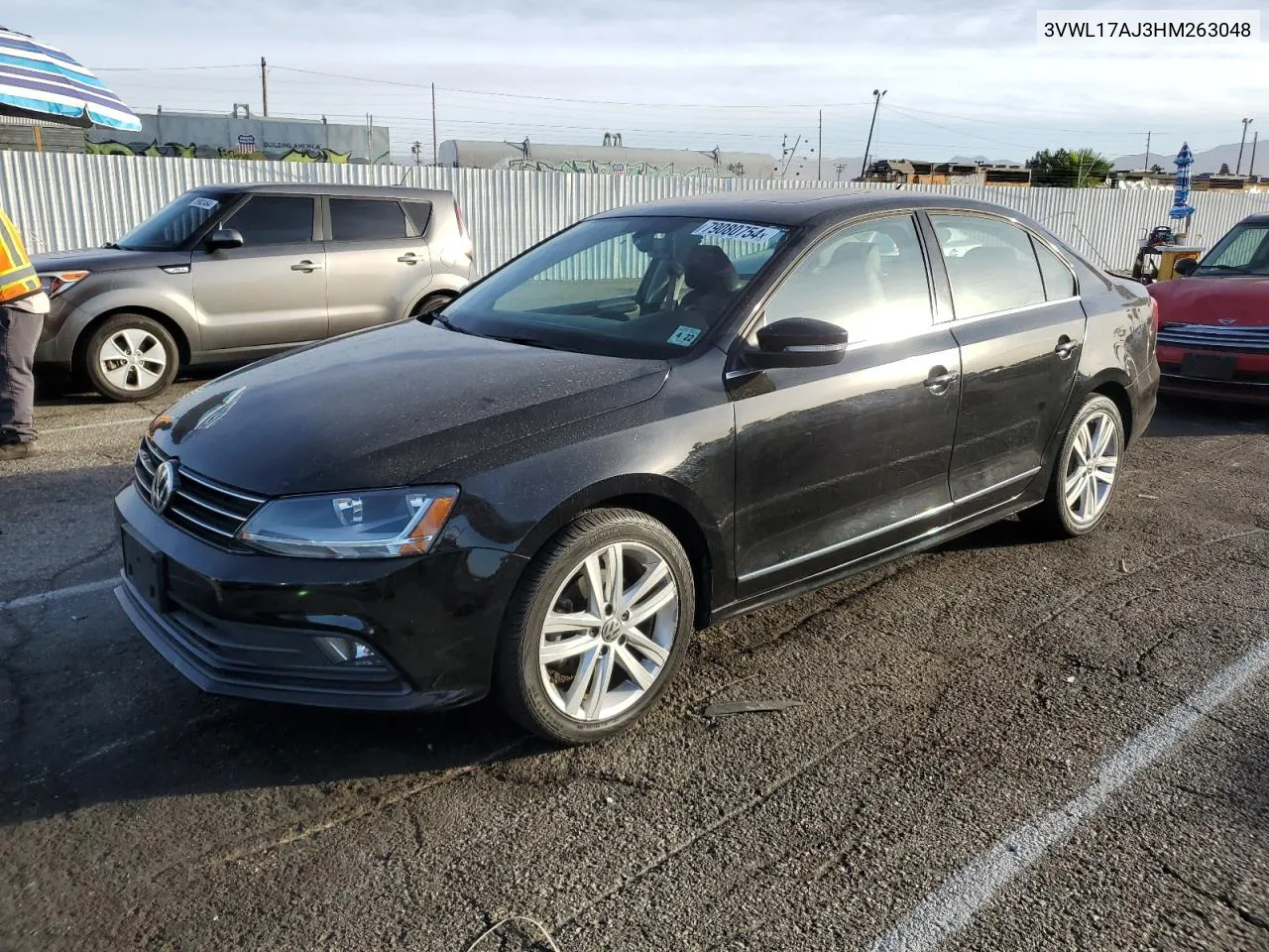 2017 Volkswagen Jetta Sel VIN: 3VWL17AJ3HM263048 Lot: 79080754