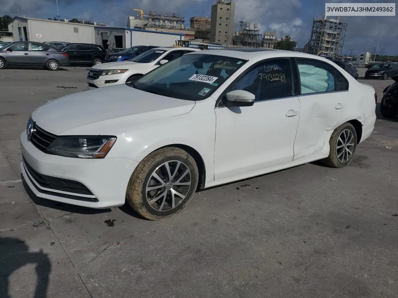 2017 Volkswagen Jetta Se VIN: 3VWDB7AJ3HM249362 Lot: 79132284