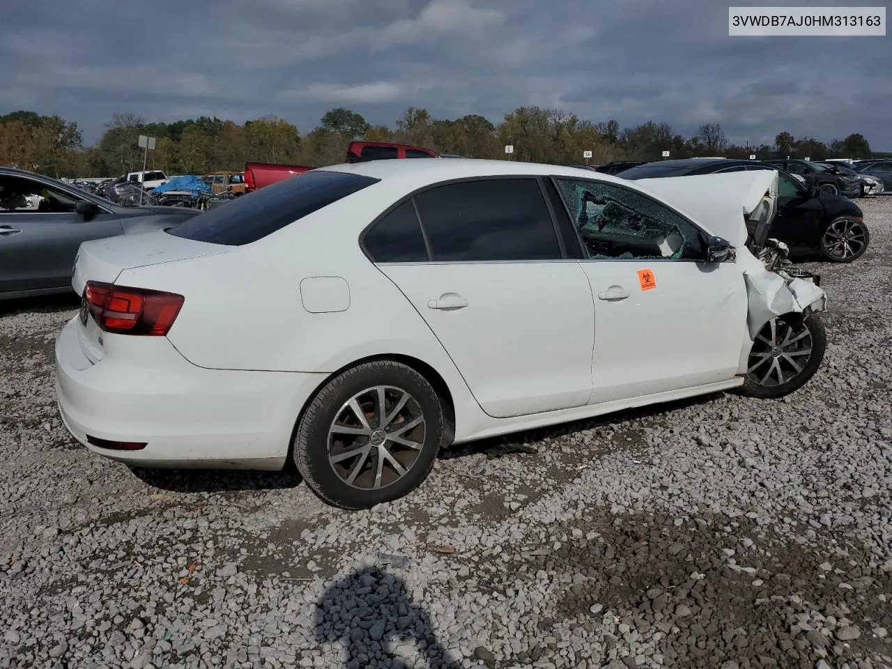 2017 Volkswagen Jetta Se VIN: 3VWDB7AJ0HM313163 Lot: 79311234