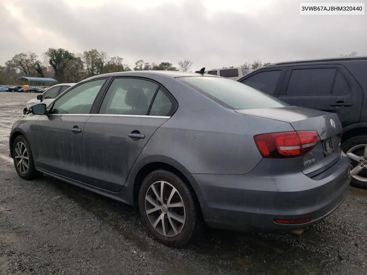 2017 Volkswagen Jetta Se VIN: 3VWB67AJ8HM320440 Lot: 79313084