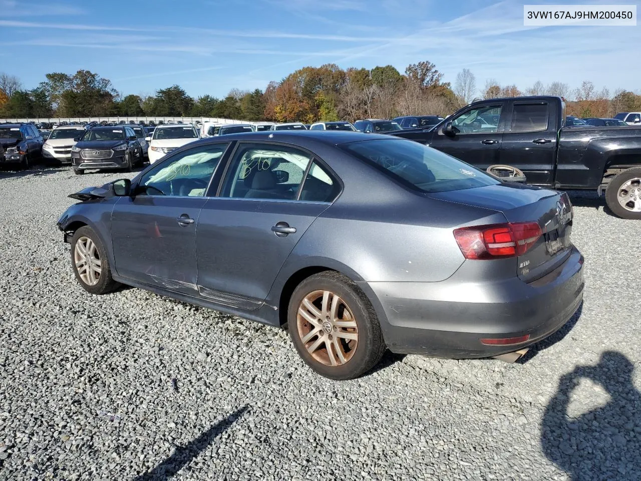 2017 Volkswagen Jetta S VIN: 3VW167AJ9HM200450 Lot: 79446574