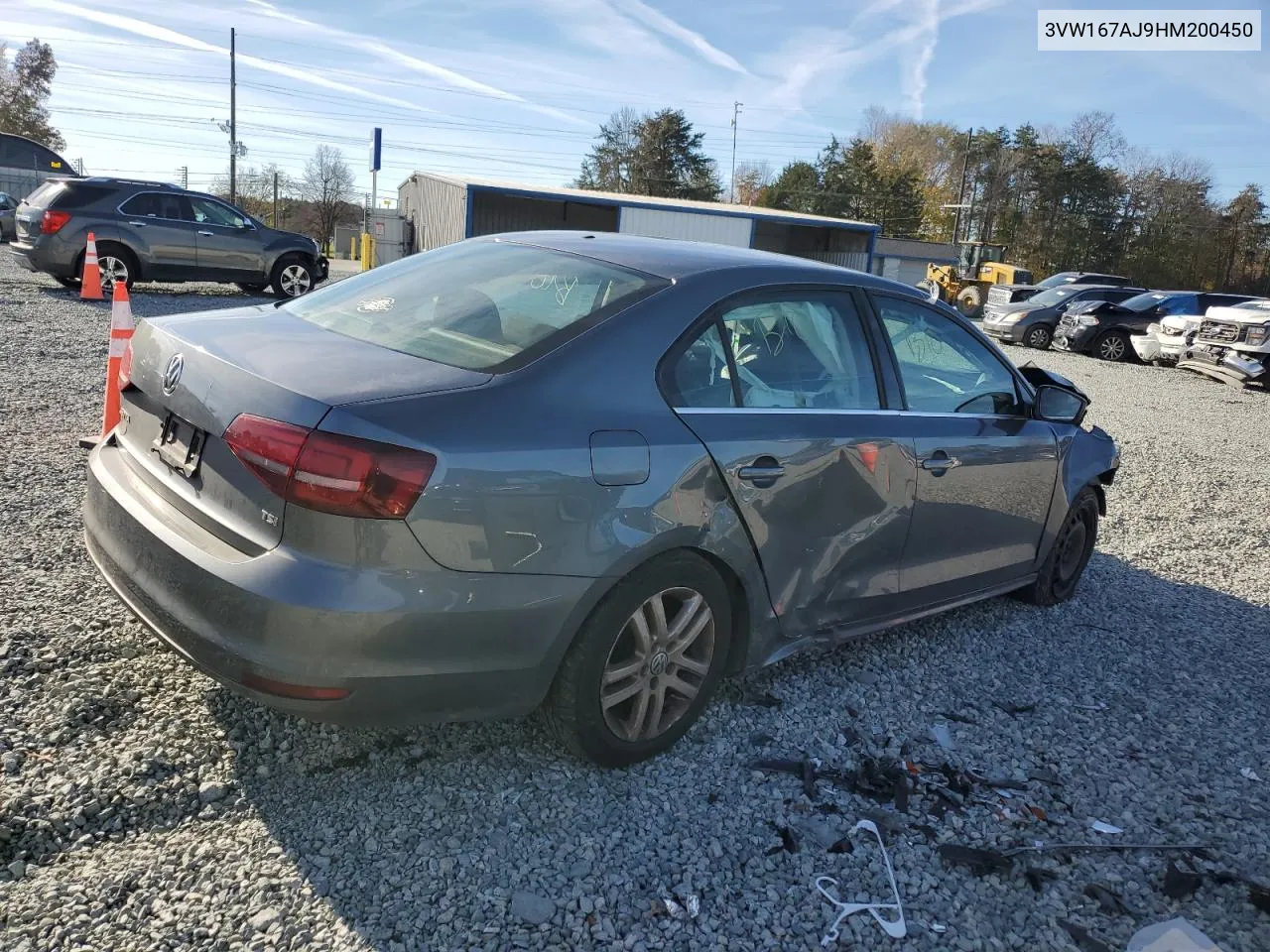 2017 Volkswagen Jetta S VIN: 3VW167AJ9HM200450 Lot: 79446574