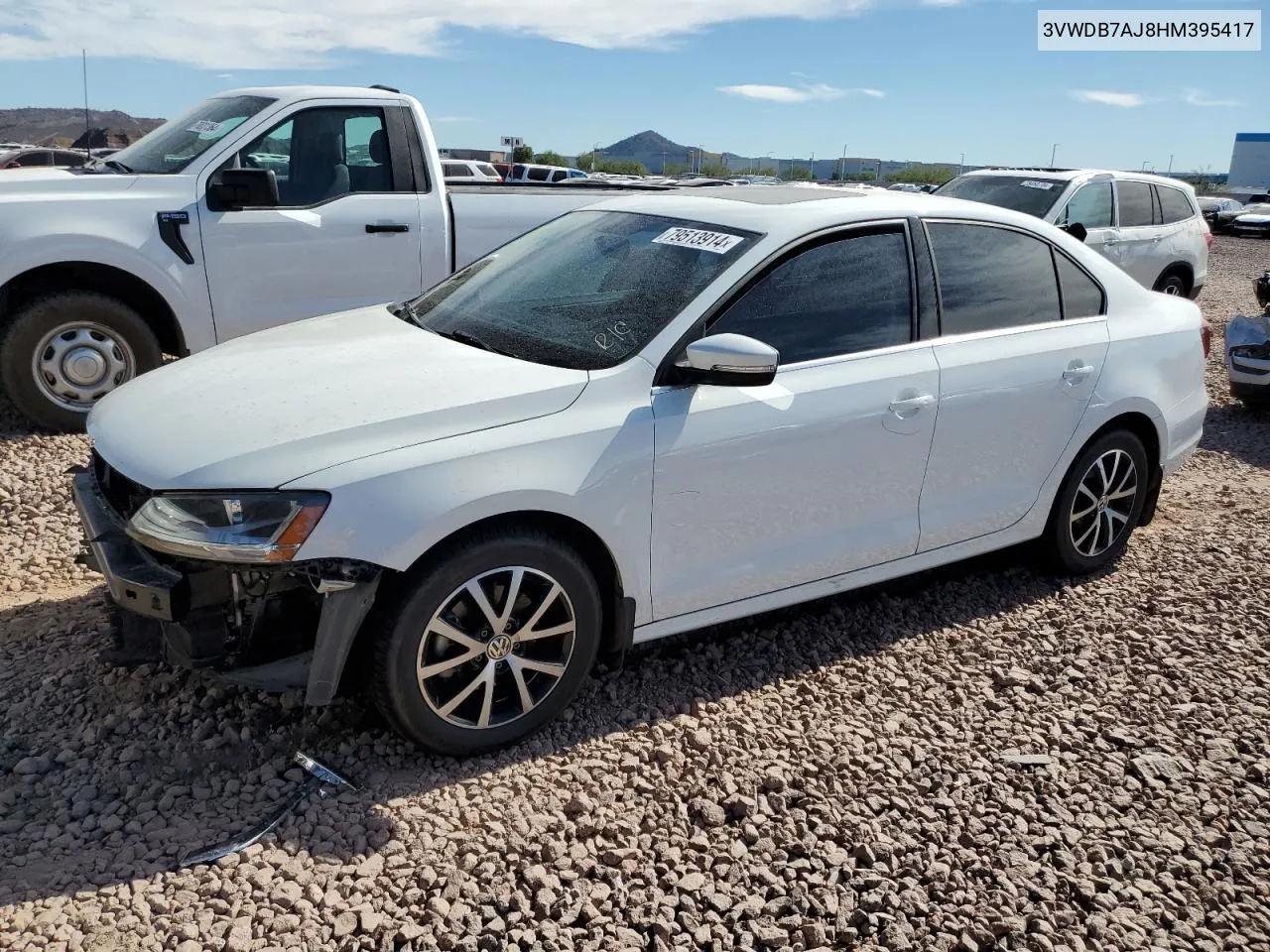 2017 Volkswagen Jetta Se VIN: 3VWDB7AJ8HM395417 Lot: 79513914