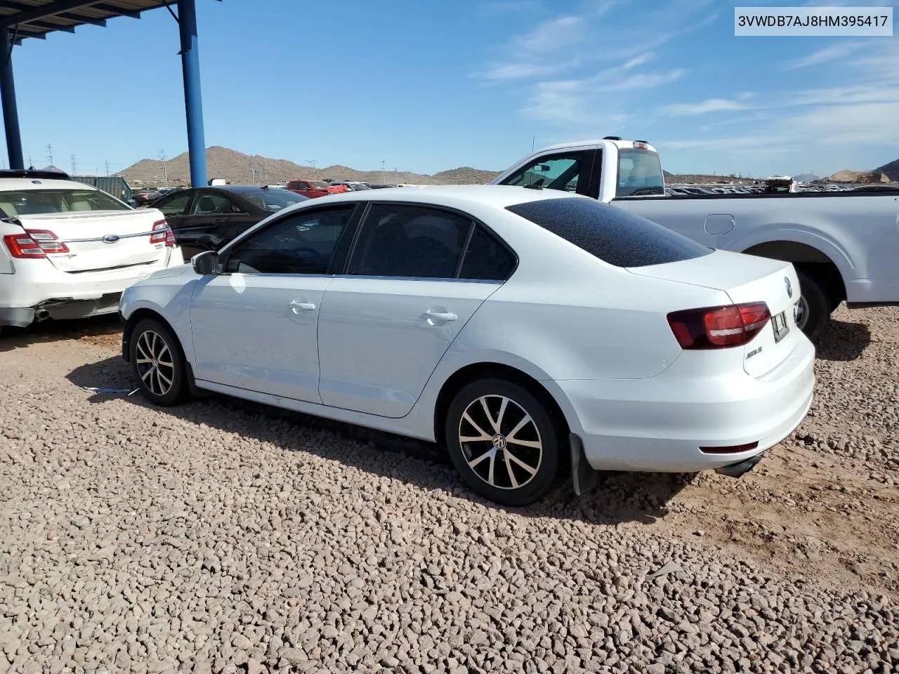 2017 Volkswagen Jetta Se VIN: 3VWDB7AJ8HM395417 Lot: 79513914