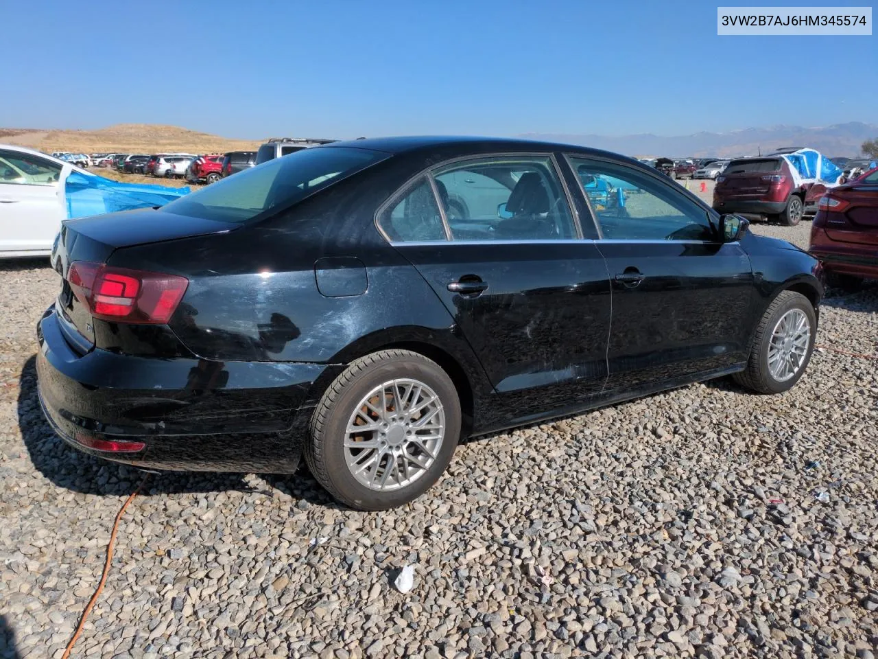 2017 Volkswagen Jetta S VIN: 3VW2B7AJ6HM345574 Lot: 79570114