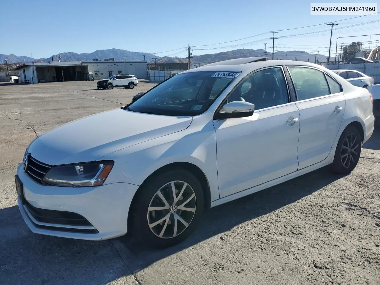 2017 Volkswagen Jetta Se VIN: 3VWDB7AJ5HM241960 Lot: 79753044