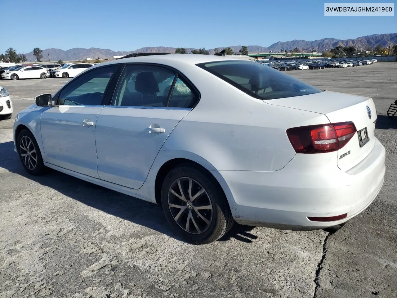 2017 Volkswagen Jetta Se VIN: 3VWDB7AJ5HM241960 Lot: 79753044