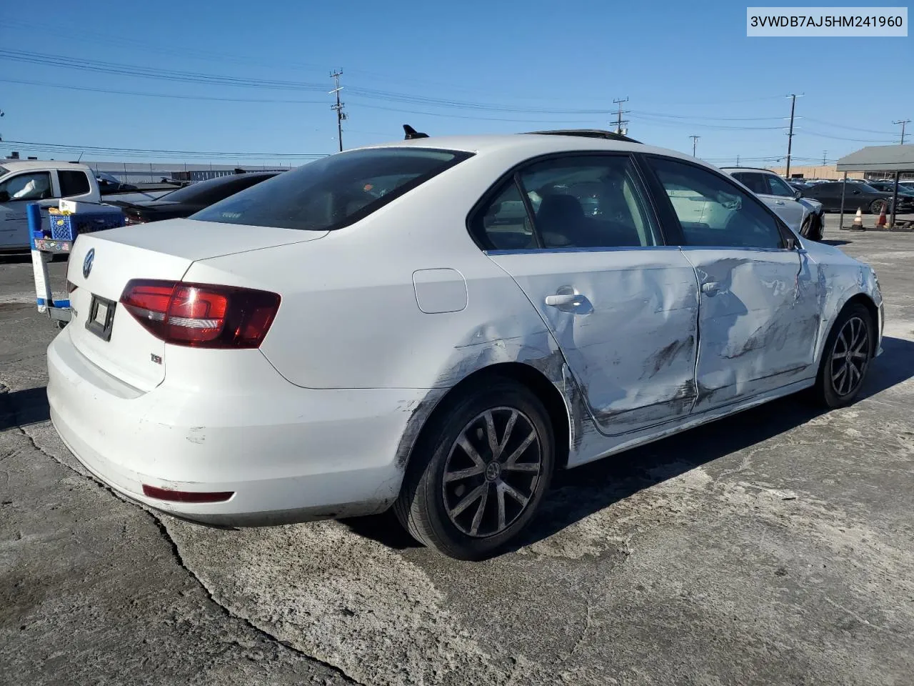 2017 Volkswagen Jetta Se VIN: 3VWDB7AJ5HM241960 Lot: 79753044