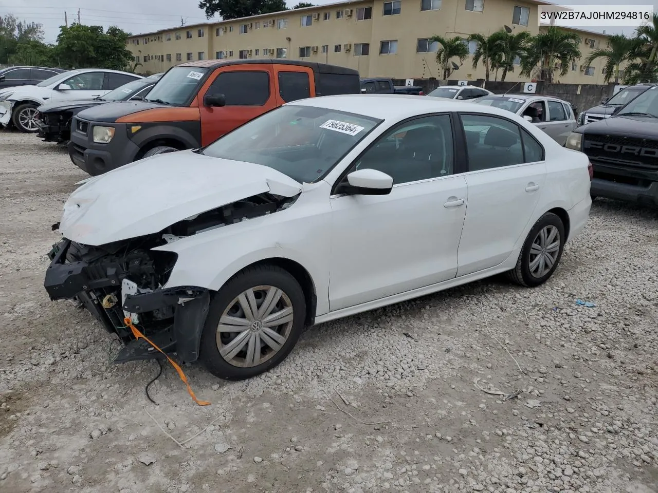 2017 Volkswagen Jetta S VIN: 3VW2B7AJ0HM294816 Lot: 79825364