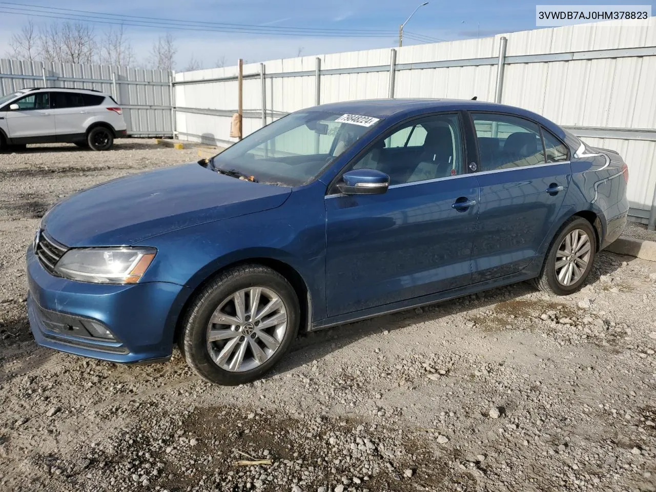 2017 Volkswagen Jetta Se VIN: 3VWDB7AJ0HM378823 Lot: 79848224