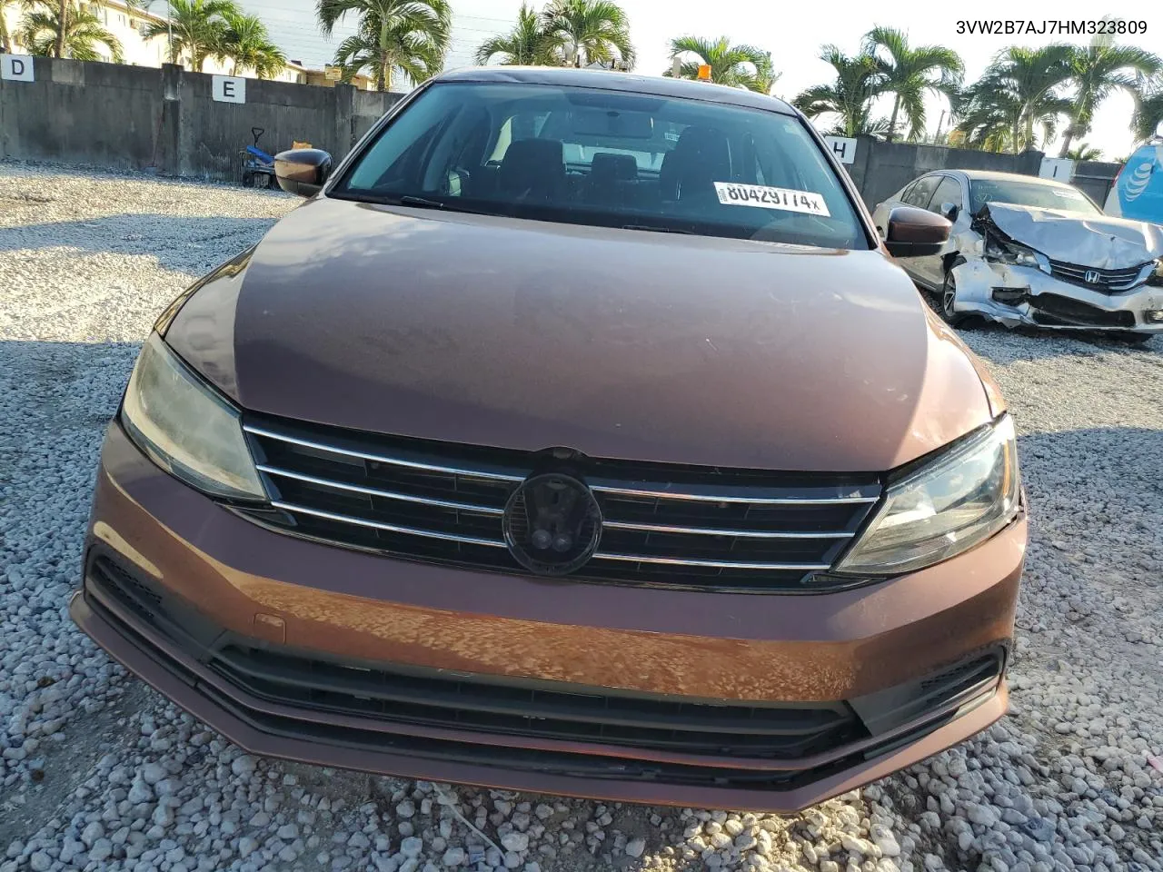 2017 Volkswagen Jetta S VIN: 3VW2B7AJ7HM323809 Lot: 80429774