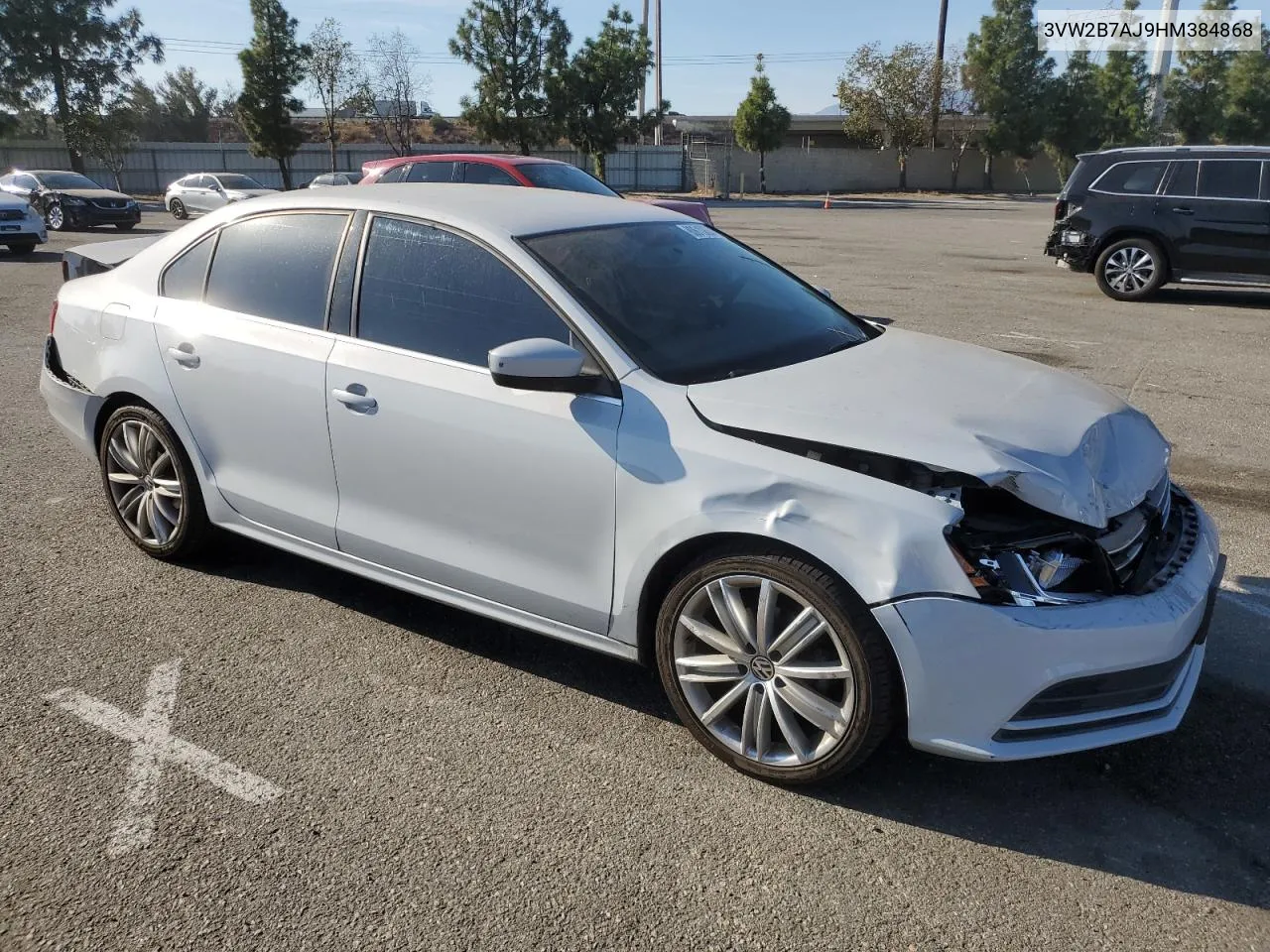 2017 Volkswagen Jetta S VIN: 3VW2B7AJ9HM384868 Lot: 80610864