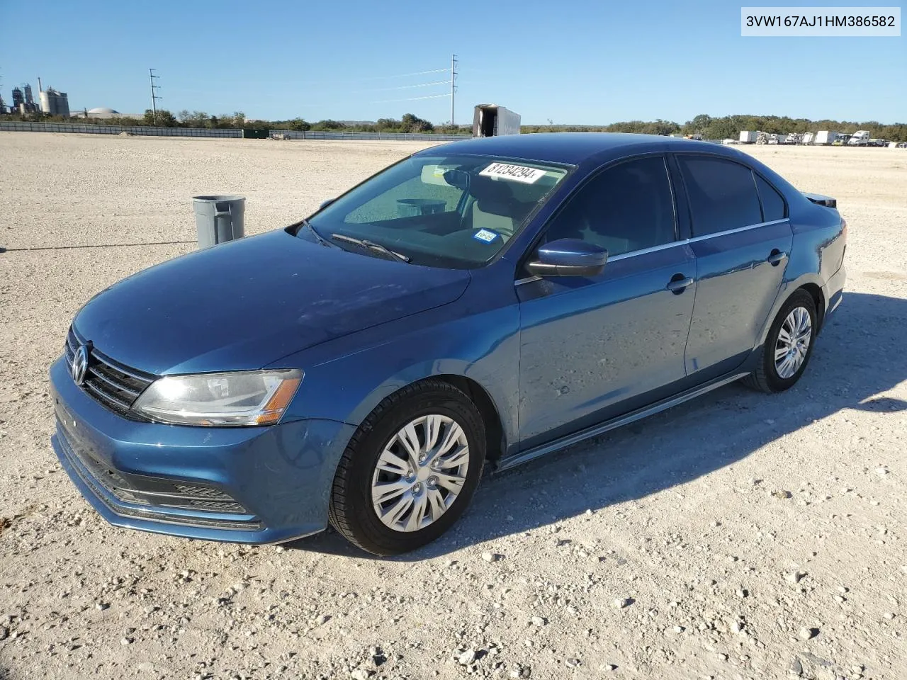 2017 Volkswagen Jetta S VIN: 3VW167AJ1HM386582 Lot: 81234294