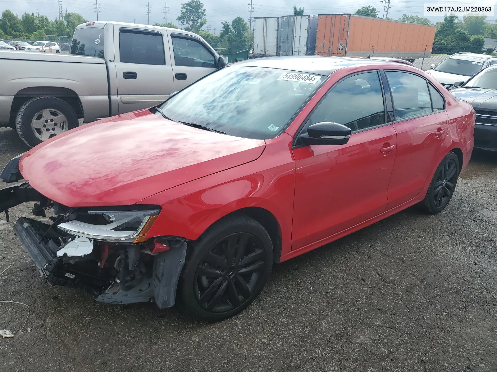 2018 Volkswagen Jetta Sport VIN: 3VWD17AJ2JM220363 Lot: 54996484