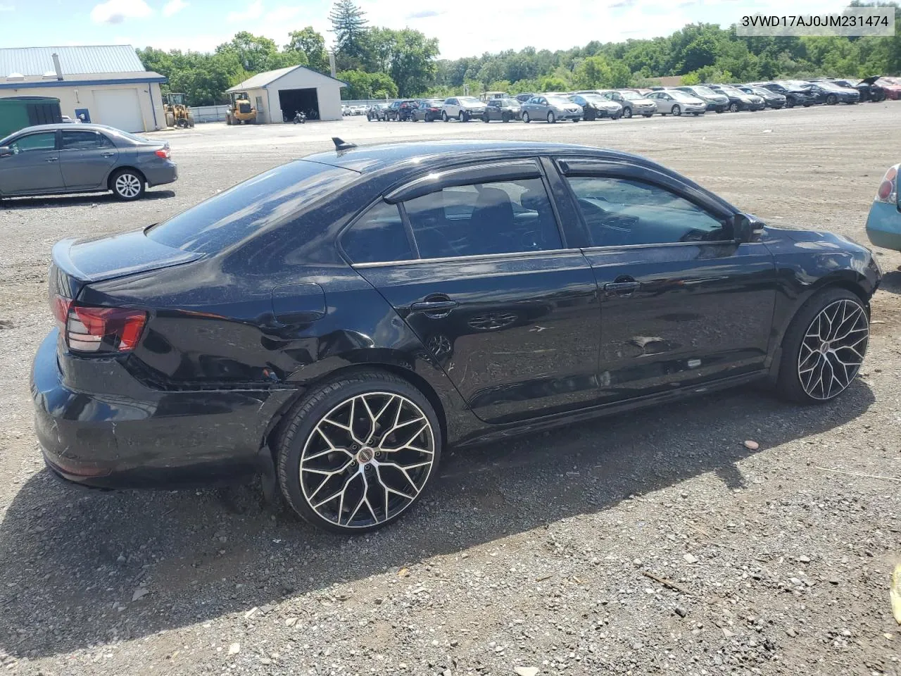 2018 Volkswagen Jetta Sport VIN: 3VWD17AJ0JM231474 Lot: 60403444