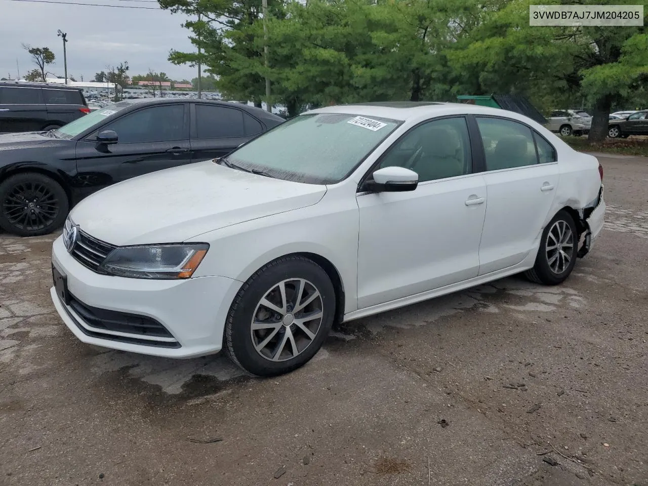 2018 Volkswagen Jetta Se VIN: 3VWDB7AJ7JM204205 Lot: 72722404