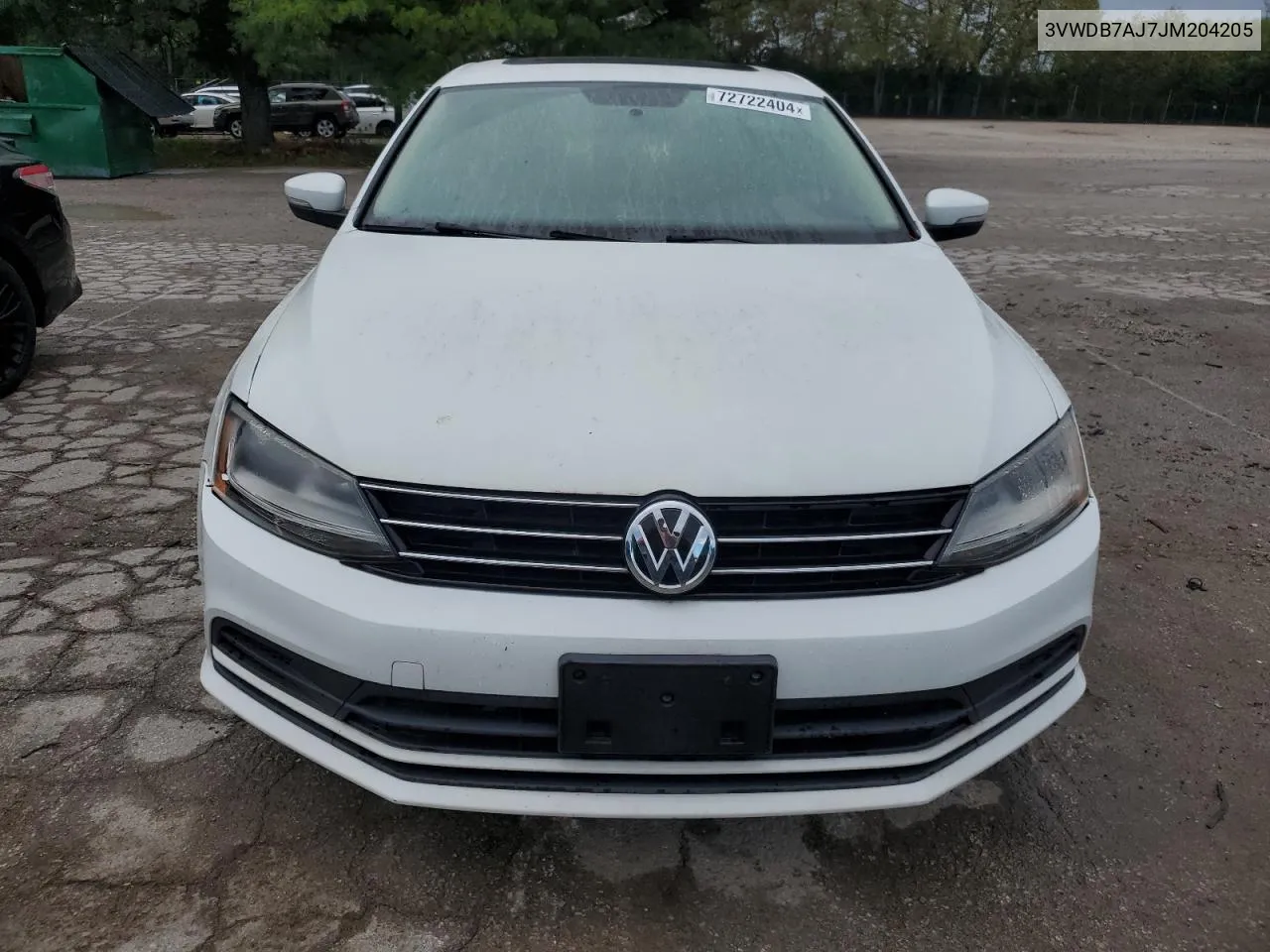 2018 Volkswagen Jetta Se VIN: 3VWDB7AJ7JM204205 Lot: 72722404