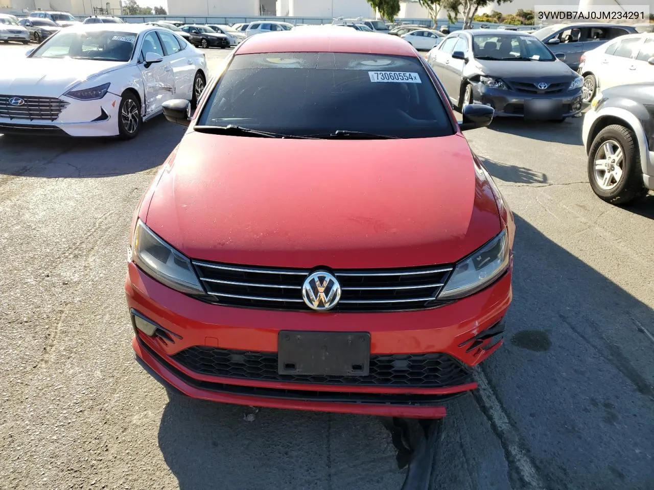 2018 Volkswagen Jetta Se VIN: 3VWDB7AJ0JM234291 Lot: 73060554