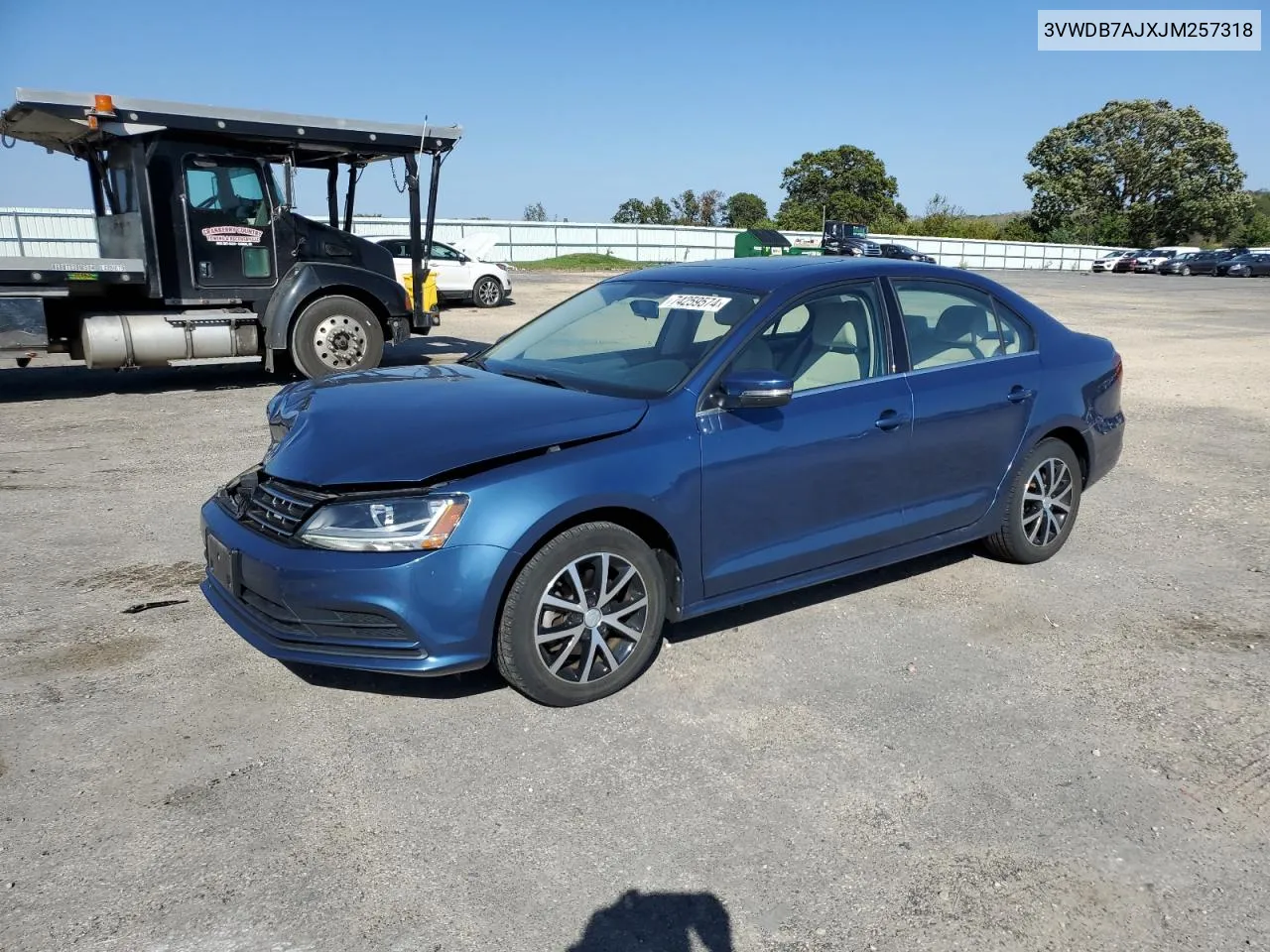 2018 Volkswagen Jetta Se VIN: 3VWDB7AJXJM257318 Lot: 74259574