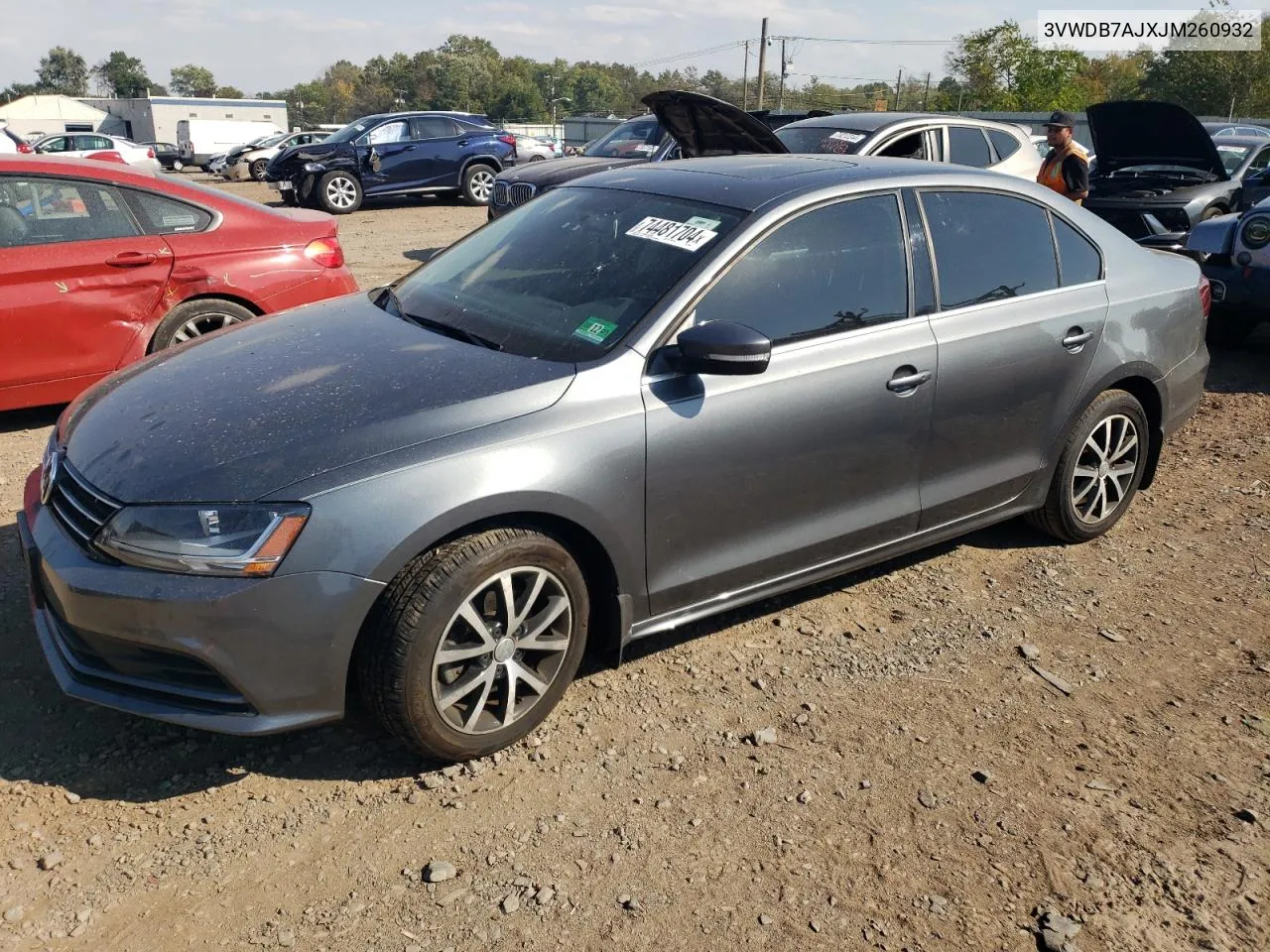 2018 Volkswagen Jetta Se VIN: 3VWDB7AJXJM260932 Lot: 74481704