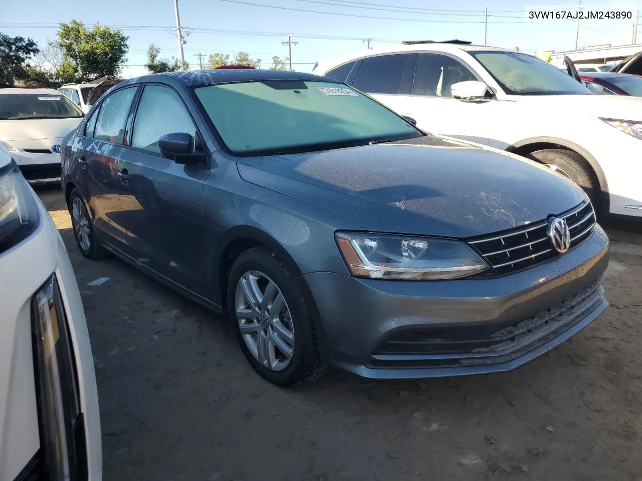 2018 Volkswagen Jetta S VIN: 3VW167AJ2JM243890 Lot: 74918204