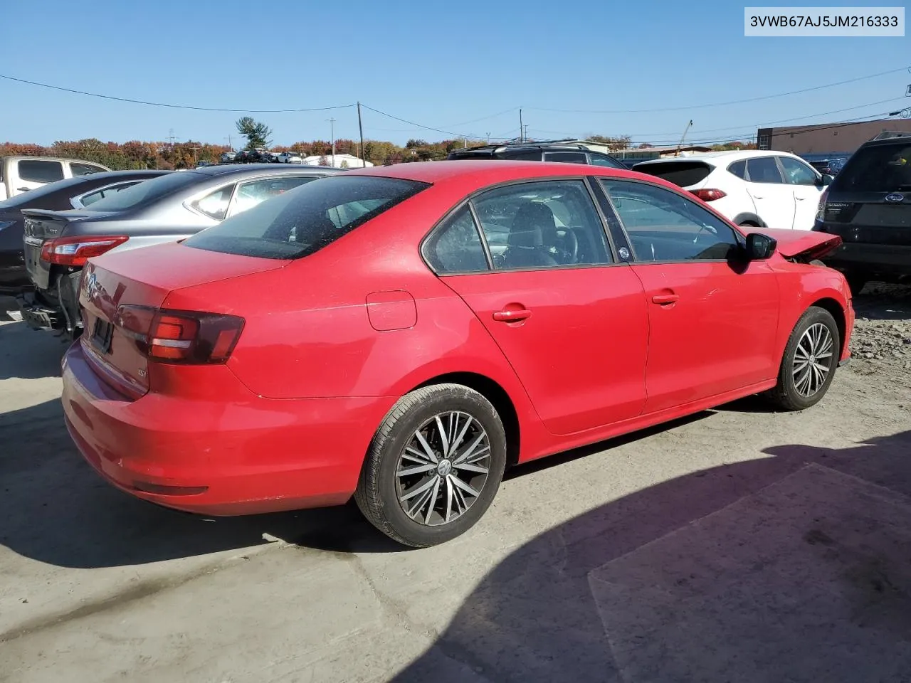 2018 Volkswagen Jetta Se VIN: 3VWB67AJ5JM216333 Lot: 75525614