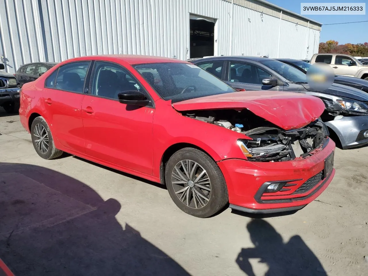 2018 Volkswagen Jetta Se VIN: 3VWB67AJ5JM216333 Lot: 75525614