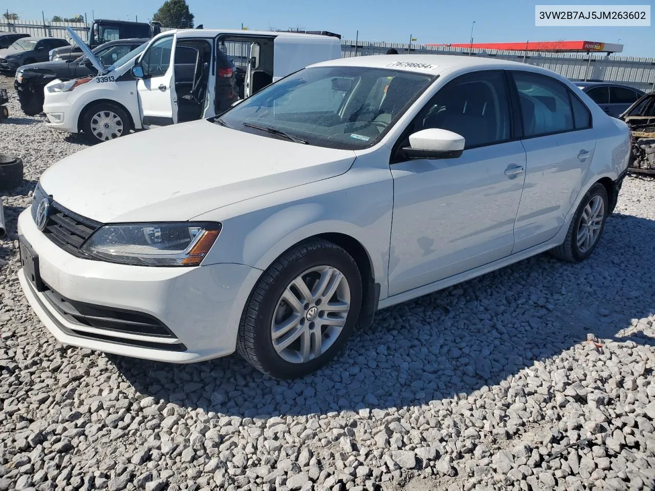 2018 Volkswagen Jetta S VIN: 3VW2B7AJ5JM263602 Lot: 76796654