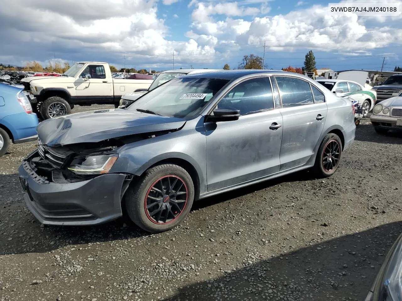 2018 Volkswagen Jetta Se VIN: 3VWDB7AJ4JM240188 Lot: 78204494