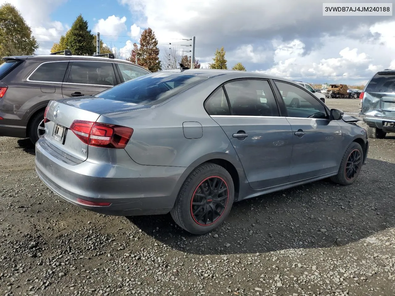 2018 Volkswagen Jetta Se VIN: 3VWDB7AJ4JM240188 Lot: 78204494