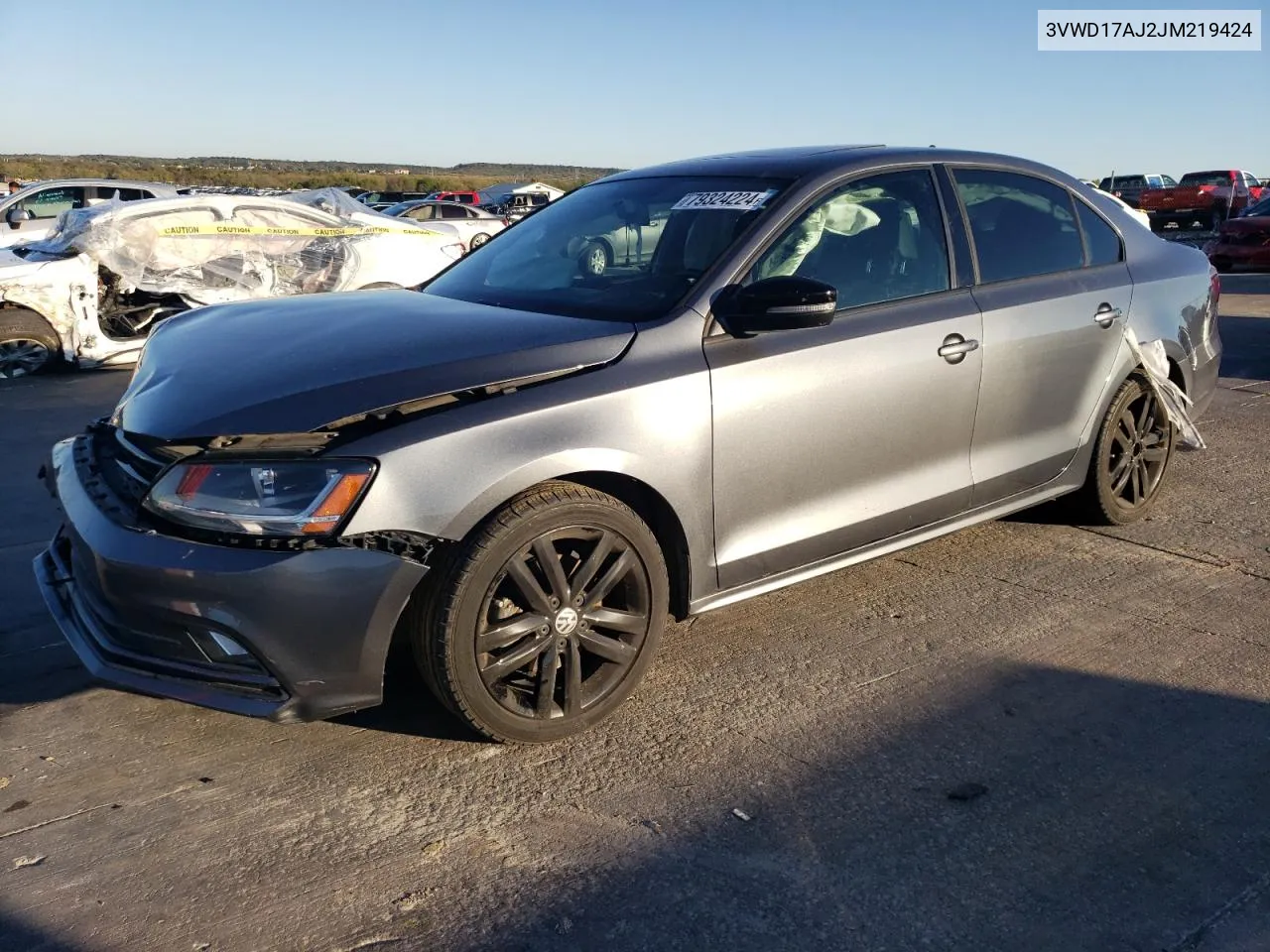 2018 Volkswagen Jetta Sport VIN: 3VWD17AJ2JM219424 Lot: 79324224