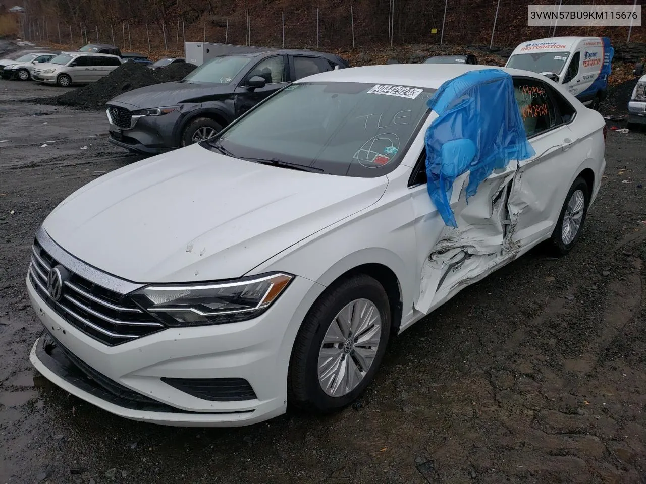 2019 Volkswagen Jetta S VIN: 3VWN57BU9KM115676 Lot: 40442924