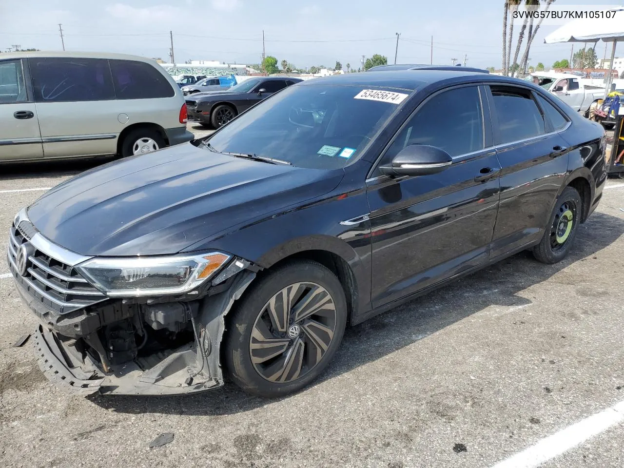 2019 Volkswagen Jetta Sel Premium VIN: 3VWG57BU7KM105107 Lot: 53465674