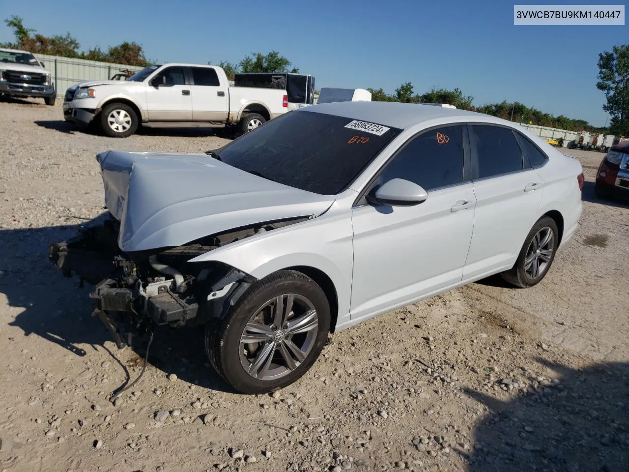 2019 Volkswagen Jetta S VIN: 3VWCB7BU9KM140447 Lot: 58863724