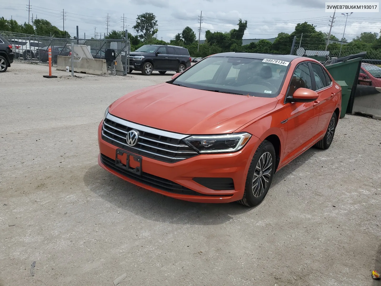 2019 Volkswagen Jetta Sel VIN: 3VWEB7BU6KM193017 Lot: 59579134