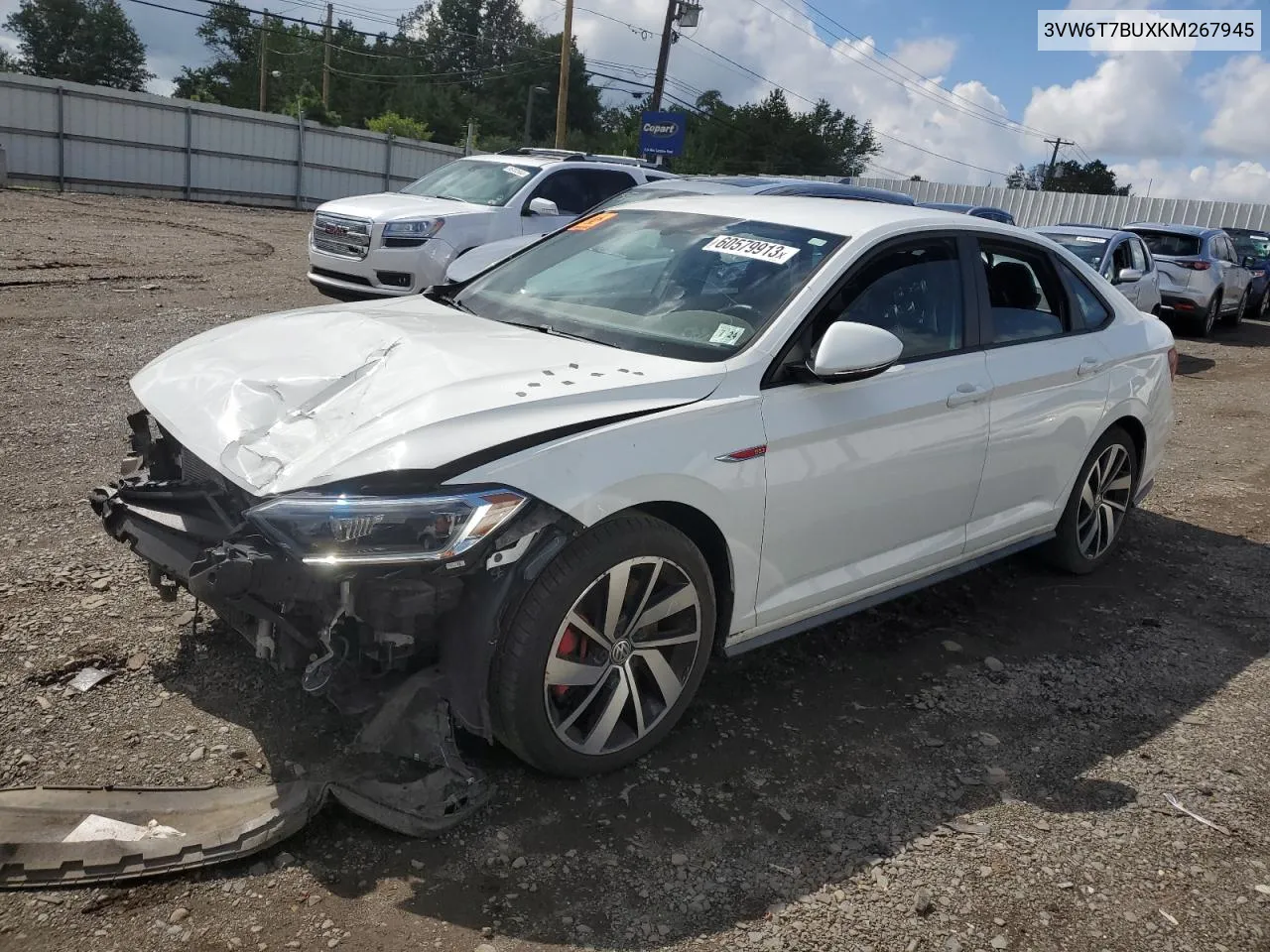 2019 Volkswagen Jetta Gli VIN: 3VW6T7BUXKM267945 Lot: 60579913