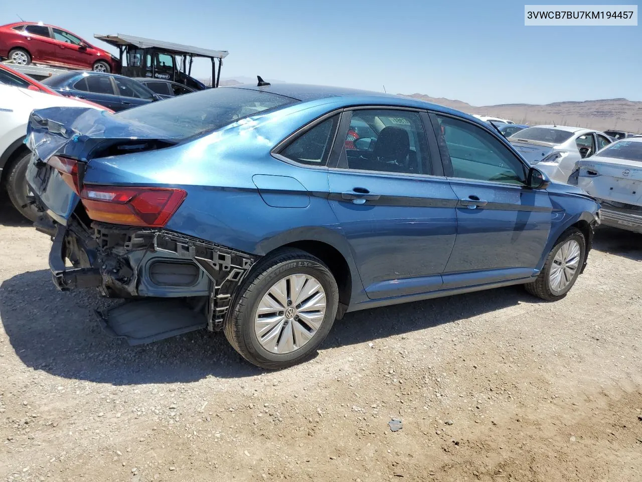 2019 Volkswagen Jetta S VIN: 3VWCB7BU7KM194457 Lot: 61347864