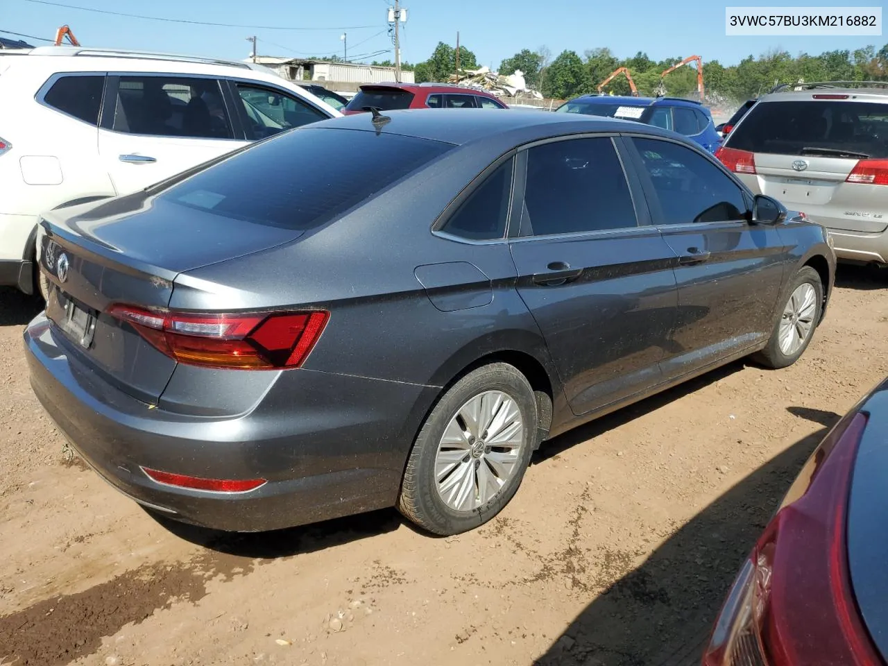 2019 Volkswagen Jetta S VIN: 3VWC57BU3KM216882 Lot: 68304264