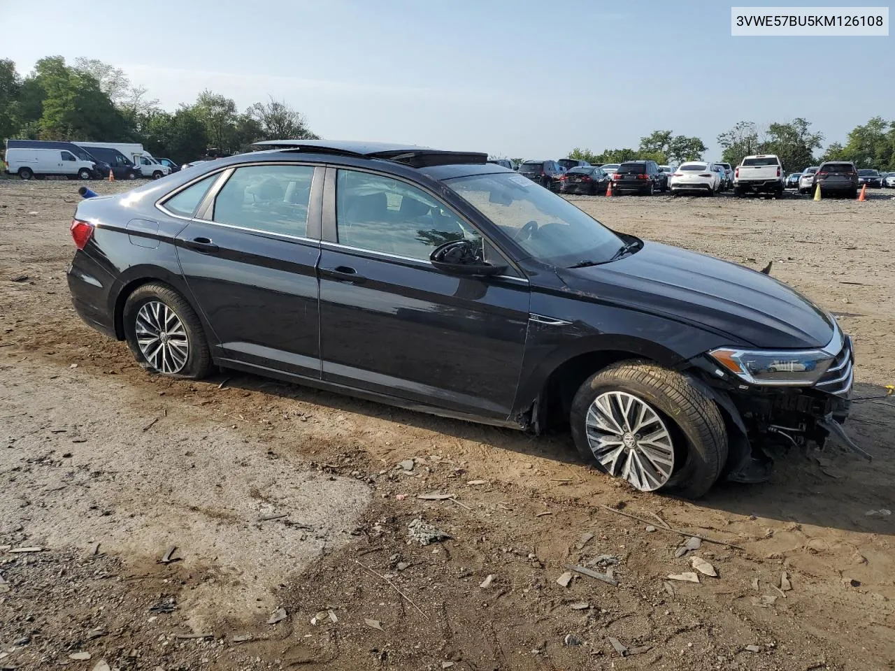 2019 Volkswagen Jetta Sel VIN: 3VWE57BU5KM126108 Lot: 69339394