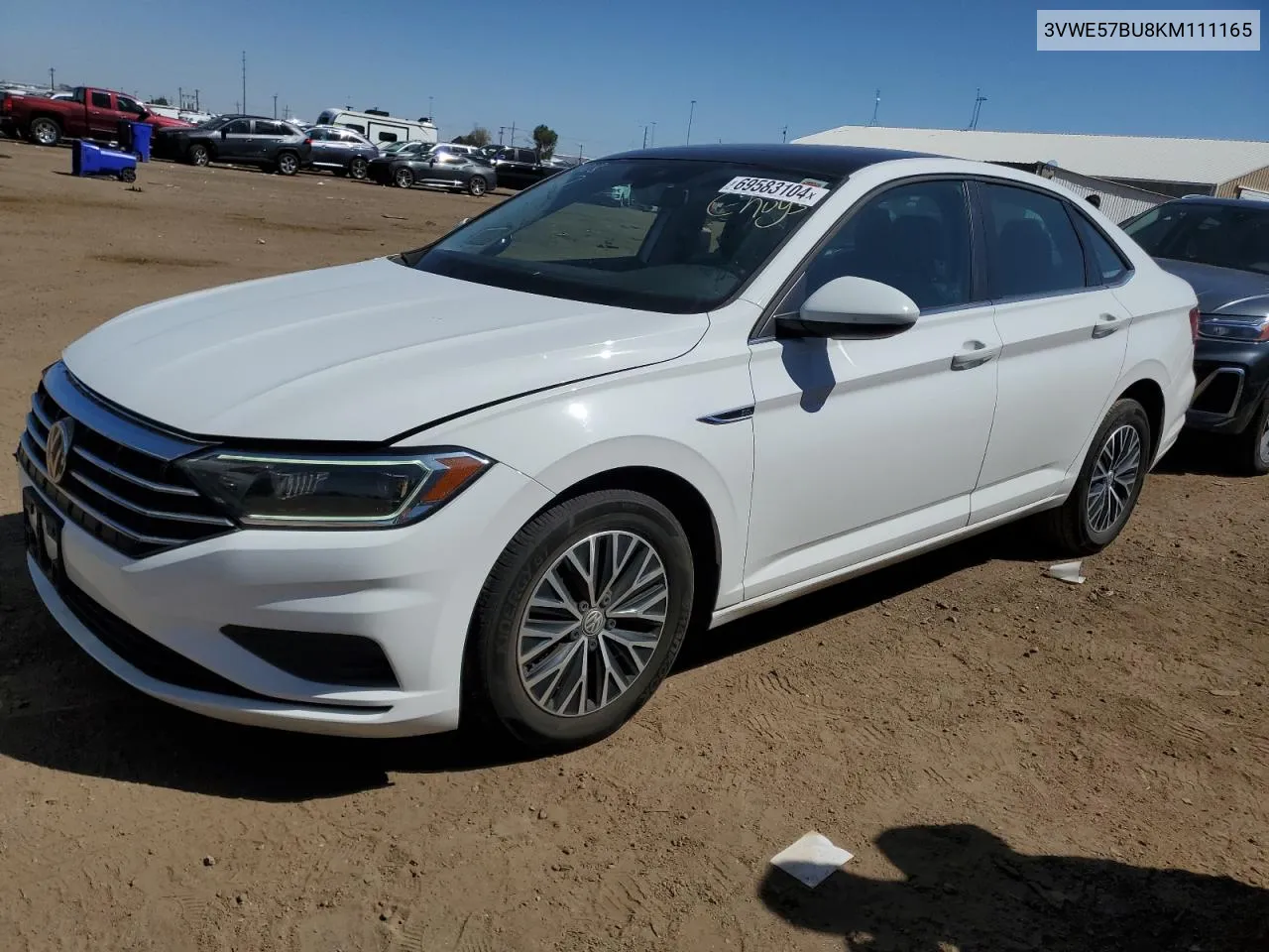 2019 Volkswagen Jetta Sel VIN: 3VWE57BU8KM111165 Lot: 69583104