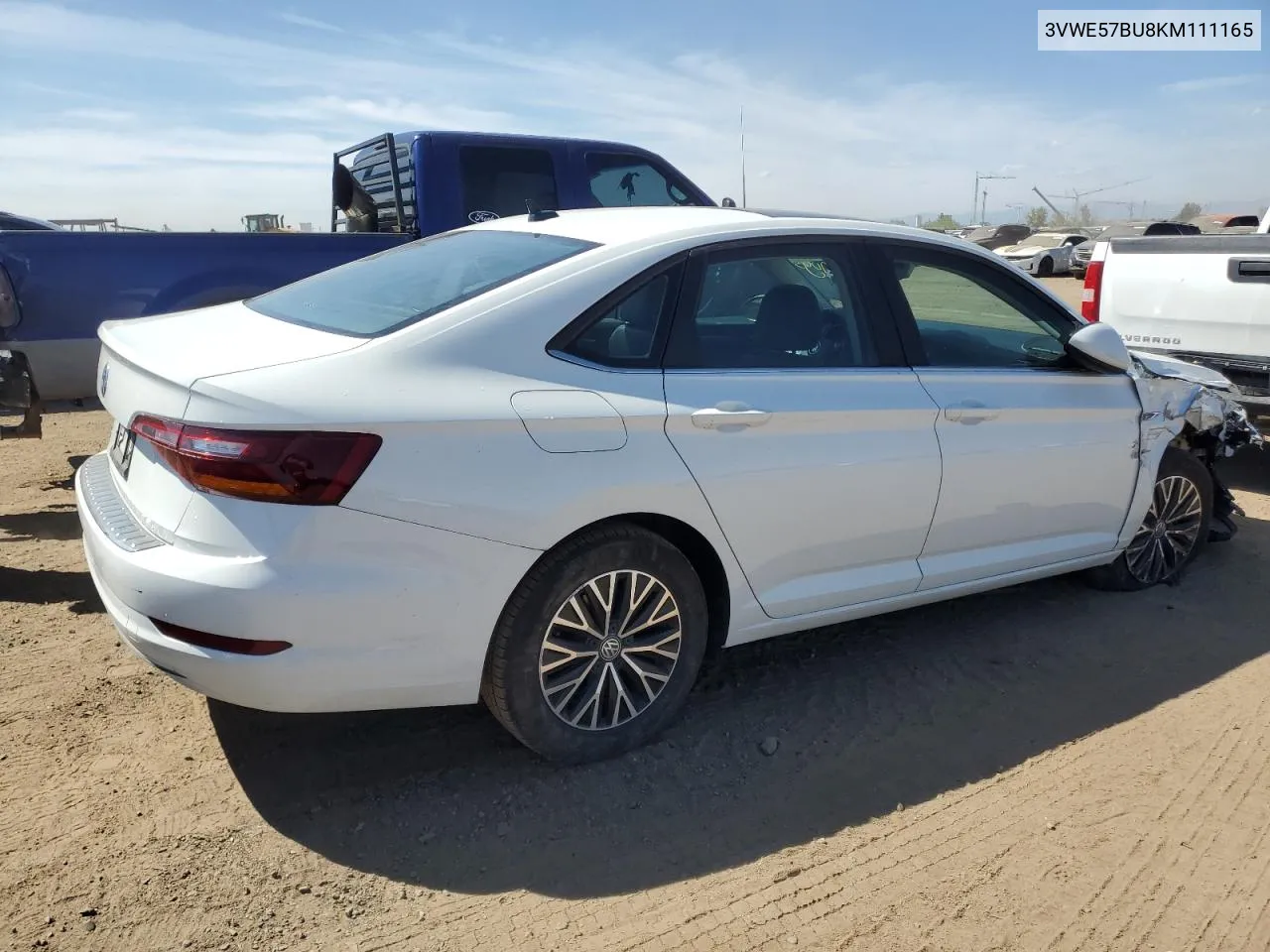 2019 Volkswagen Jetta Sel VIN: 3VWE57BU8KM111165 Lot: 69583104