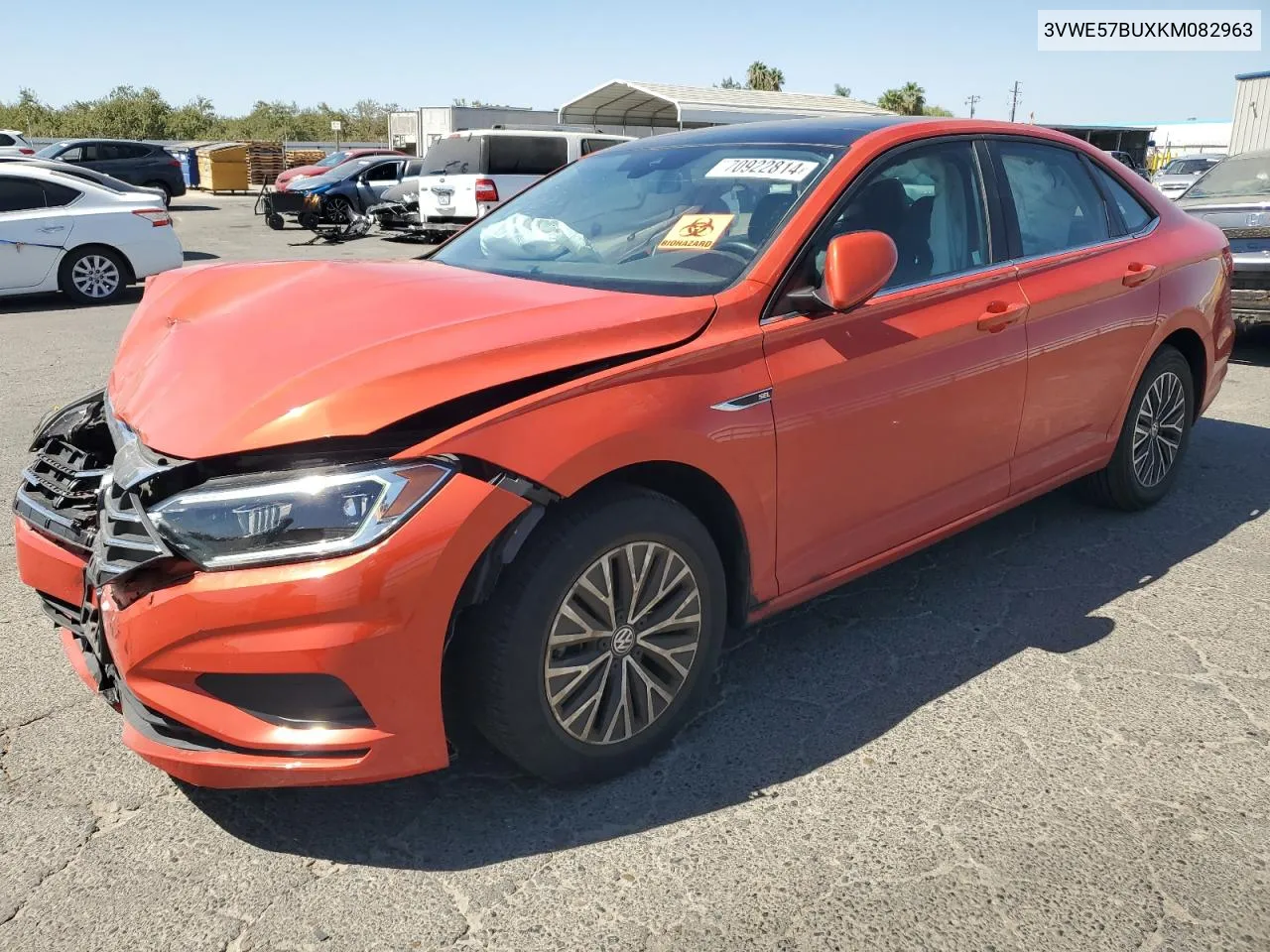 2019 Volkswagen Jetta Sel VIN: 3VWE57BUXKM082963 Lot: 70922814