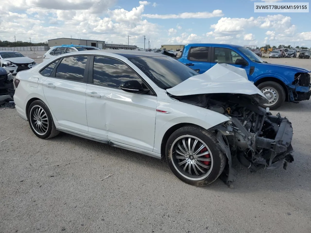 2019 Volkswagen Jetta Gli VIN: 3VW5T7BU6KM159155 Lot: 72343754