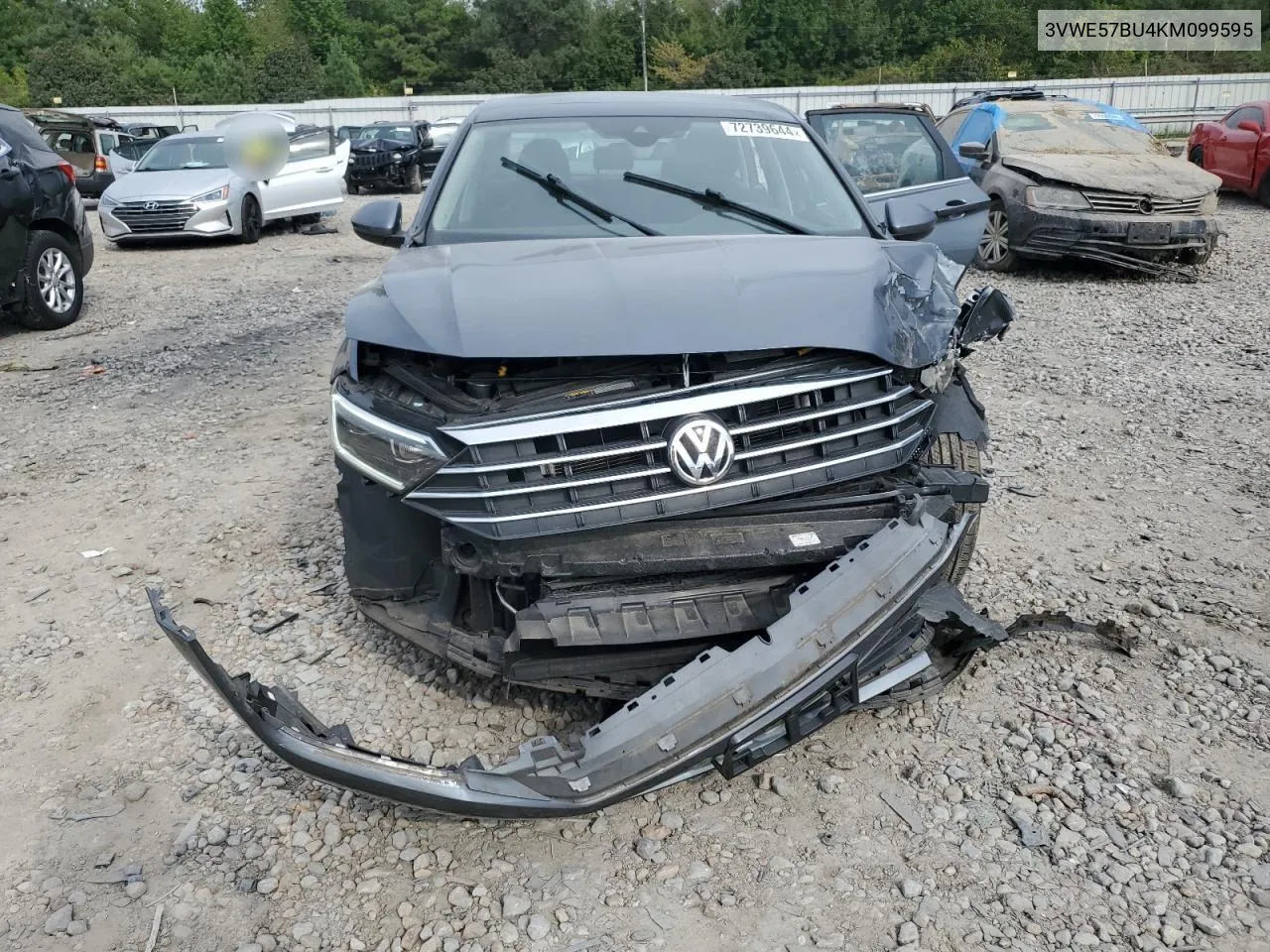 2019 Volkswagen Jetta Sel VIN: 3VWE57BU4KM099595 Lot: 72739644