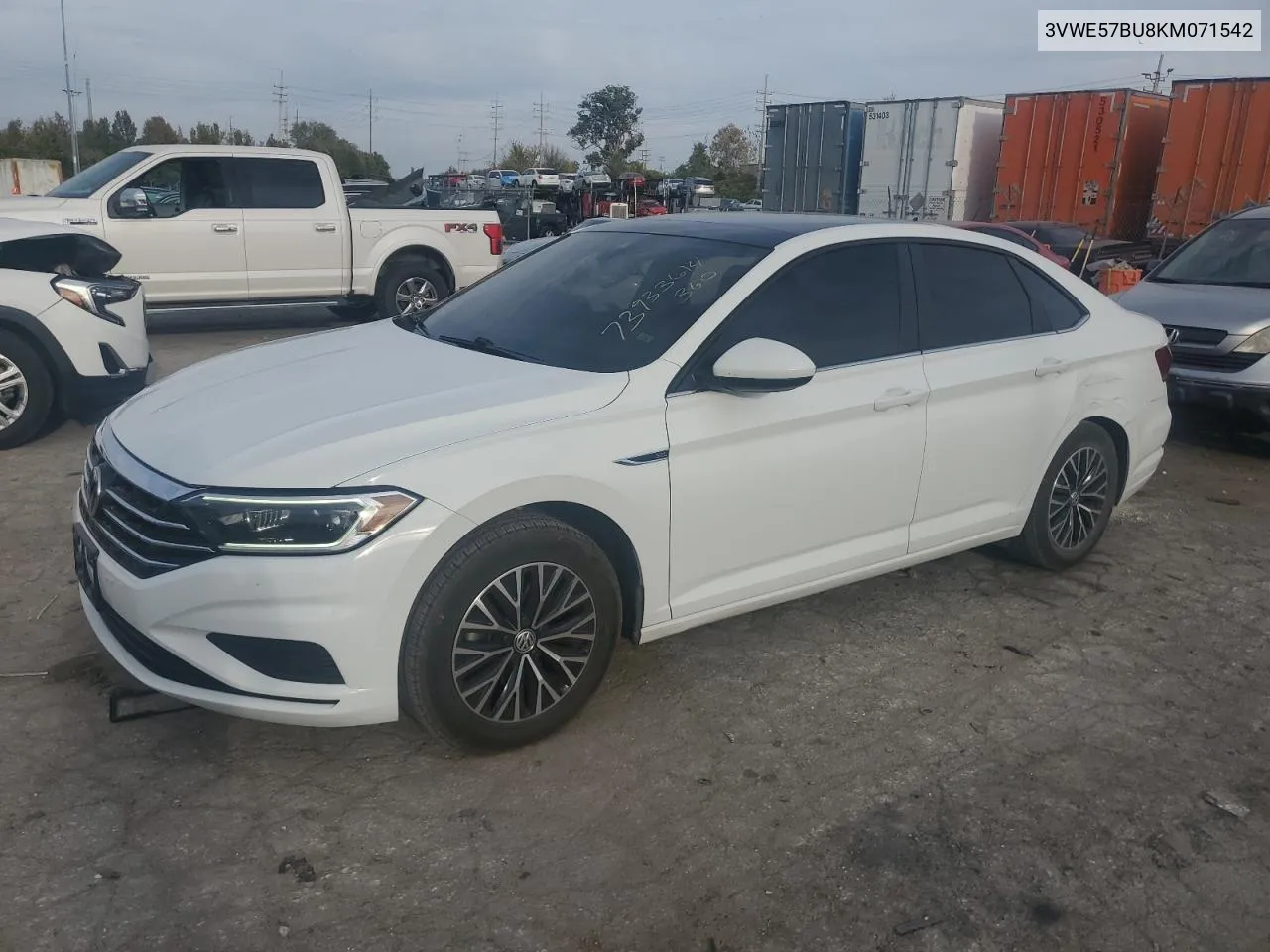 2019 Volkswagen Jetta Sel VIN: 3VWE57BU8KM071542 Lot: 73933614