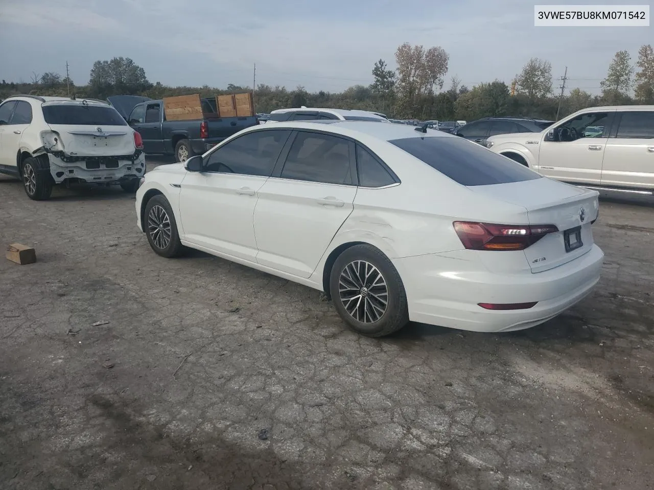 2019 Volkswagen Jetta Sel VIN: 3VWE57BU8KM071542 Lot: 73933614