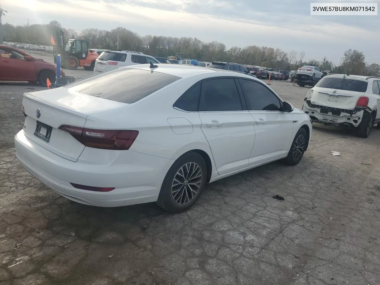 2019 Volkswagen Jetta Sel VIN: 3VWE57BU8KM071542 Lot: 73933614