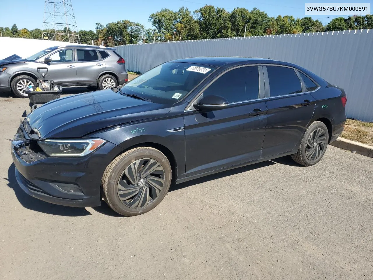 2019 Volkswagen Jetta Sel Premium VIN: 3VWG57BU7KM000891 Lot: 74070224